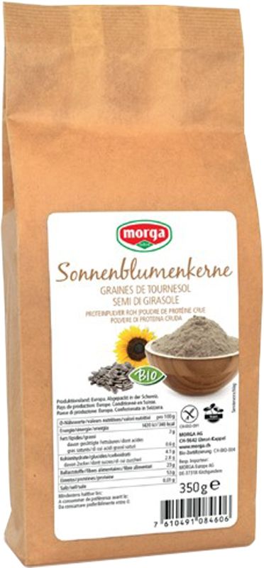 MORGA Protéine de graines de tournesol Plv crue gf Bio 350g MORGA Protéine de graines de tournesol Plv crue gf Bio 350g