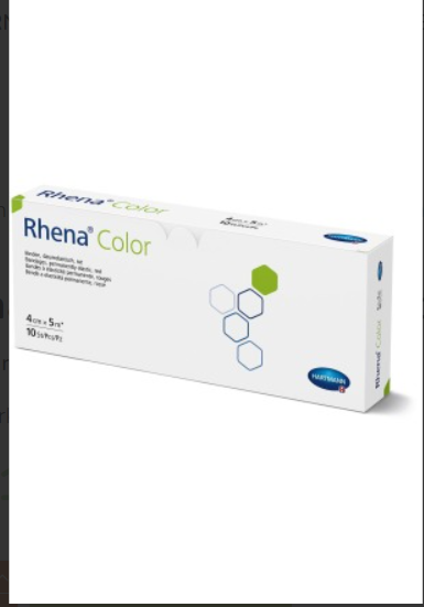 RHENA Color Elast bande 4cmx5m rouge ouverte 10 pièces