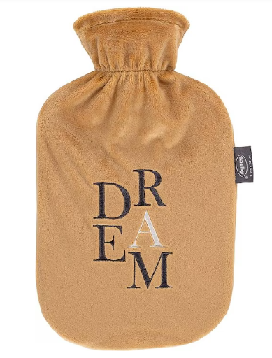 Bouteille d'eau chaude FASHY 2l Housse moelleuse moutarde Stick