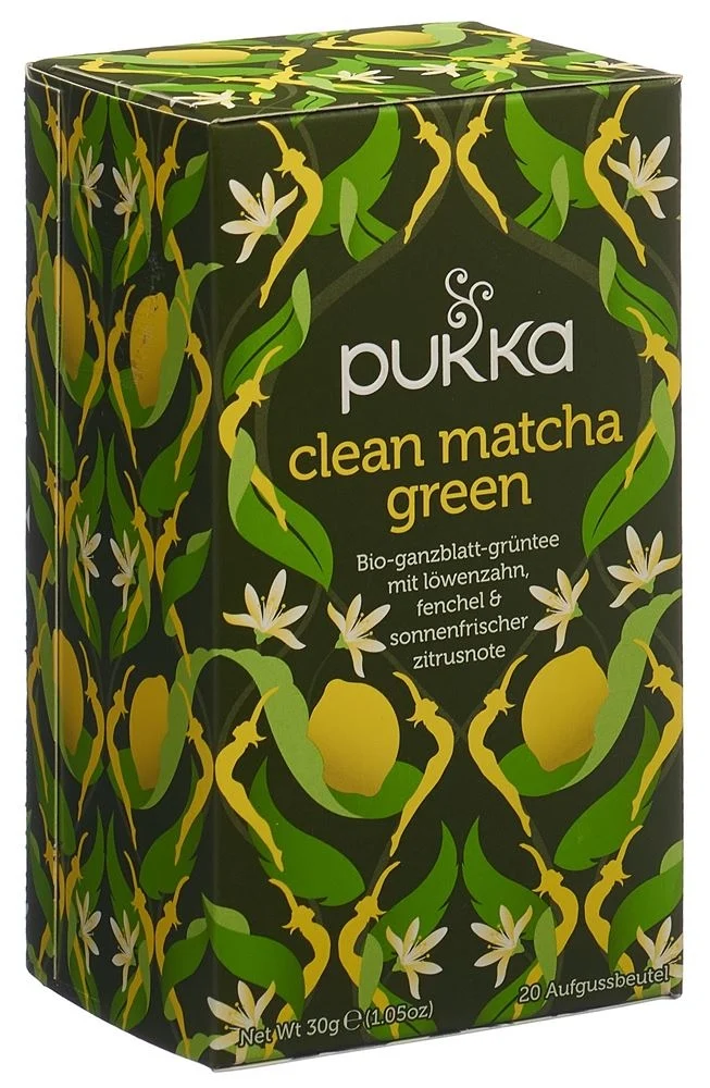 PUKKA Clean Matcha Green Thé Bio Btl 20 pièces