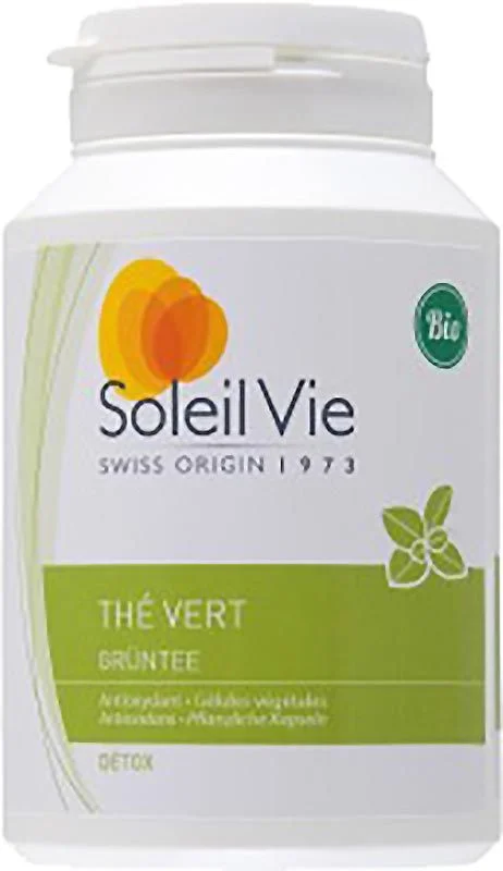 Soleil Vie Gélules de thé vert 470 mg Bio 100 pièces Soleil Vie Gélules de thé vert 470 mg Bio 100 pièces