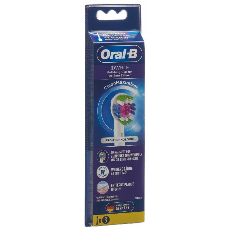 Oral-B Brosses à dents adaptables 3D White CM 3 pièces Oral-B Brosses à dents adaptables 3D White CM 3 pièces
