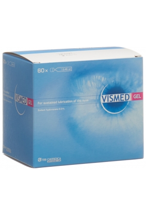 VISMED Gel 3 mg/ml Hydrogel Mouillage de l'œil 60 Monodos 0.45ml VISMED Gel 3 mg/ml Hydrogel Mouillage de l'œil 60 Monodos 0.45ml