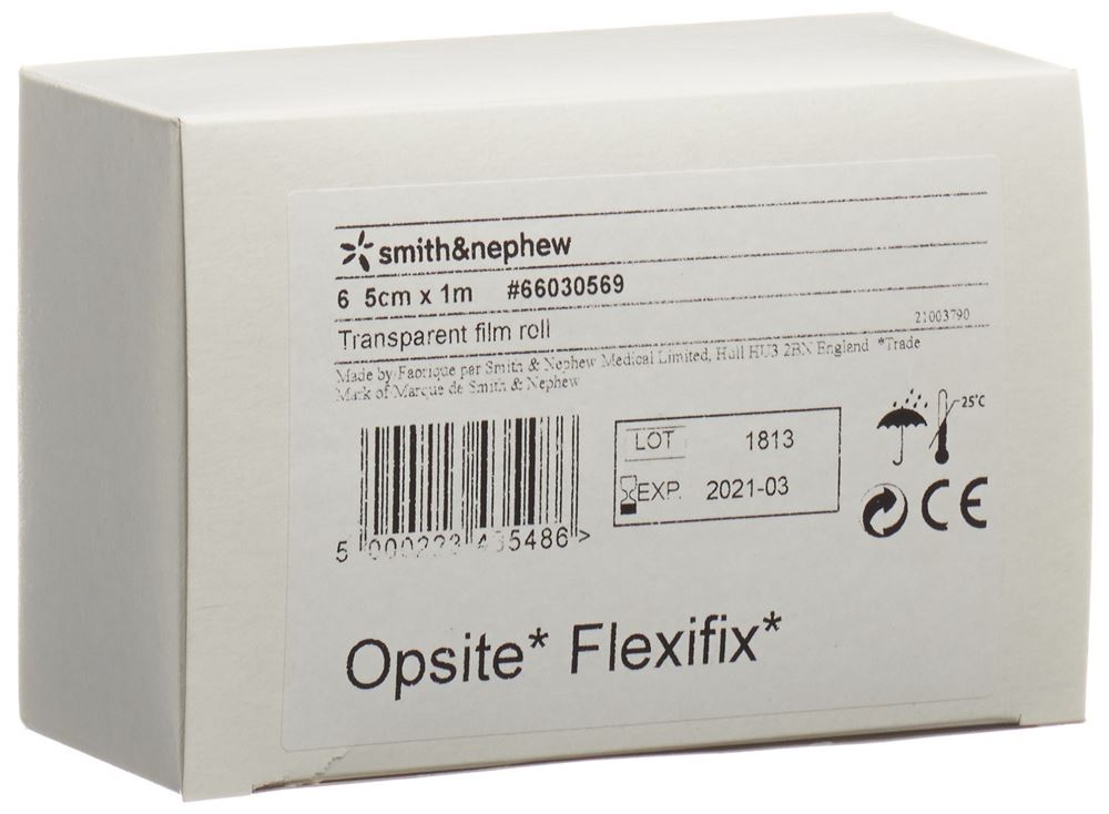 OPSITE FLEXIFIX film transparent 5cmx1m 6 rouleau