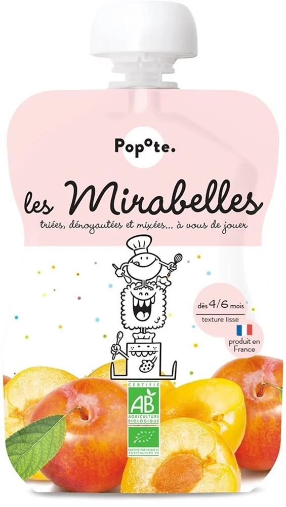 POPOTE Sachet souple Mirabelle bio 120 g