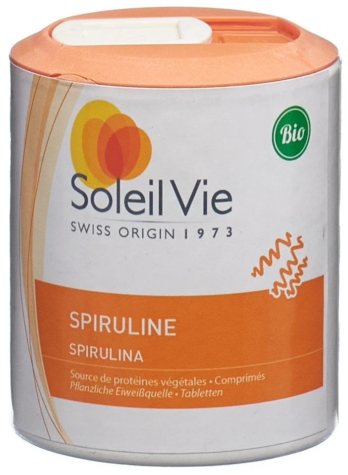 Soleil Vie Spirulina Tabl 500 mg Bio 180 pièces