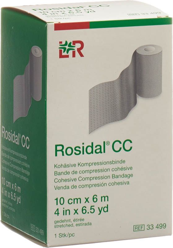Rosidal CC bande de compression cohésive à allongement court 10cmx6m