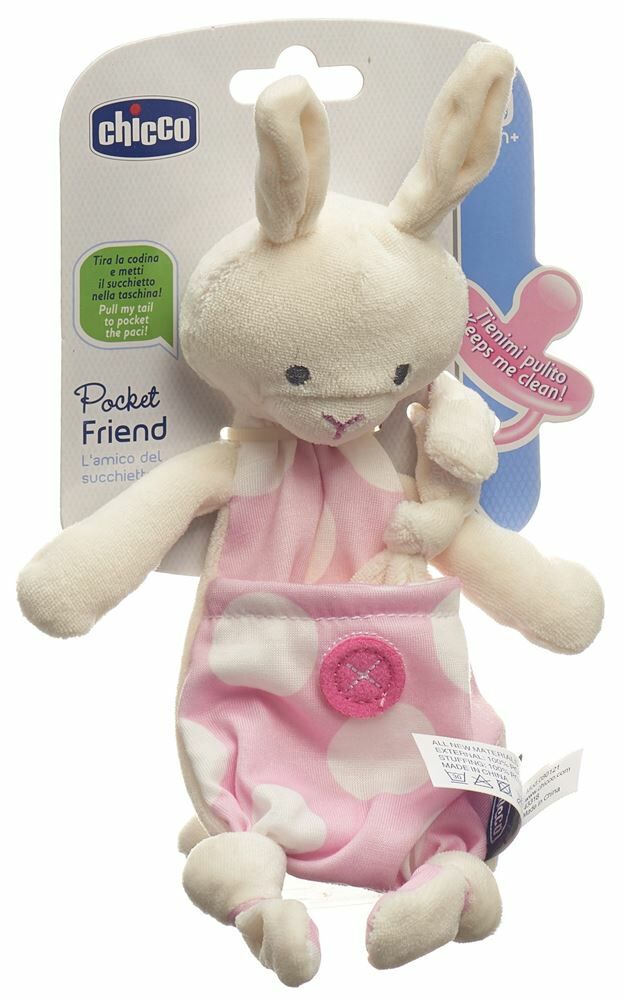 chicco POCKET FRIENDS Porte-tétine Girl 0m+