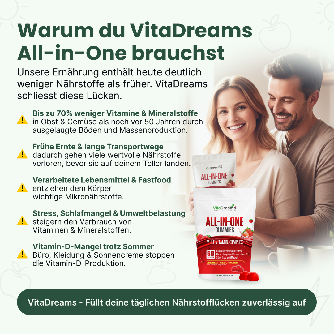VitaDreams - Gommes tout-en-un 60 pièces