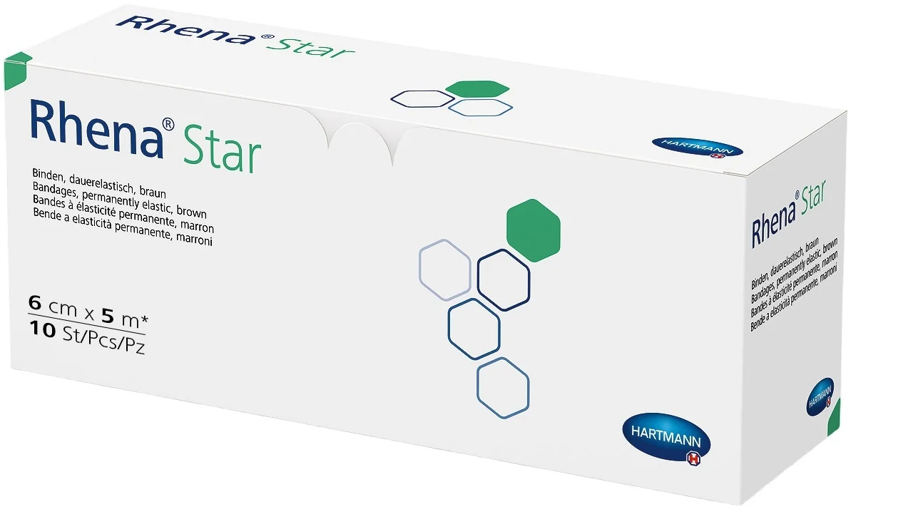 RHENA Star Elastische Binden 6 cm x 5 m hautfarben