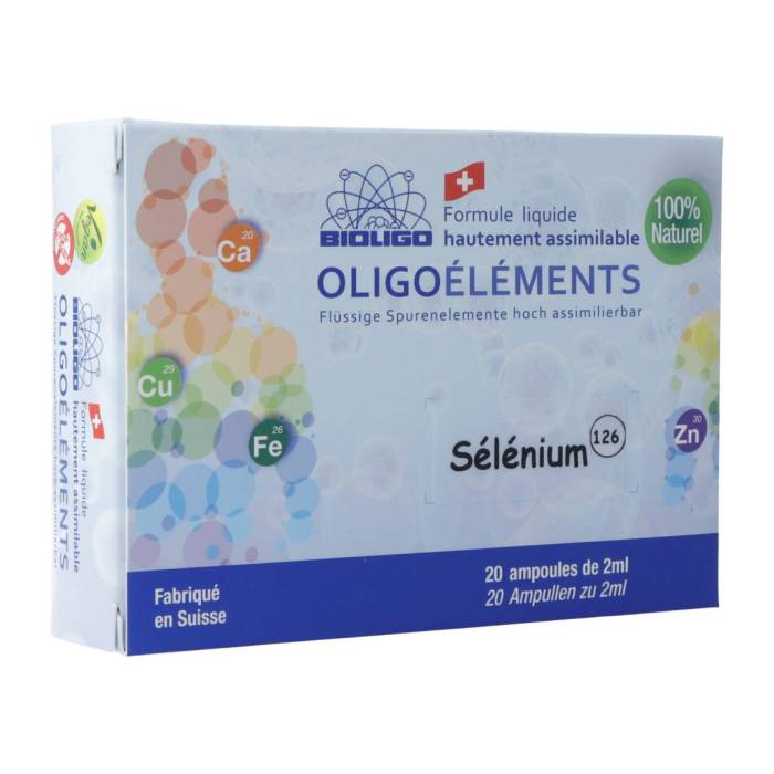 Formule liquide ionisée sans alcool BIOLIGO Selenium 20x 2ml Formule liquide ionisée sans alcool BIOLIGO Selenium 20x 2ml