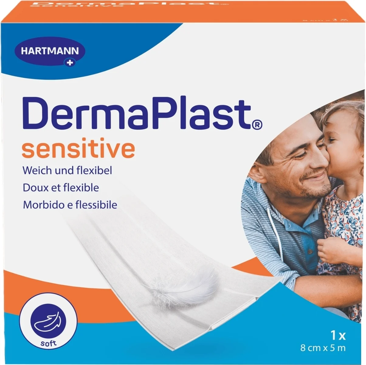 DermaPlast® Sensitive pansement rapide 8 cm x 5 m blanc 15 pièces