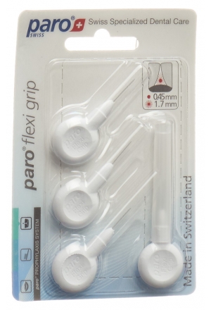 PARO Flexi Grip 1.7mm xxxx-fine blanc cylindrique 4 pièces PARO Flexi Grip 1.7mm xxxx-fine blanc cylindrique 4 pièces