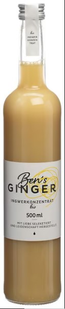 BEN'S GINGER Gingembre-Citron-Lime Conc. oZ Bio Fl 500ml