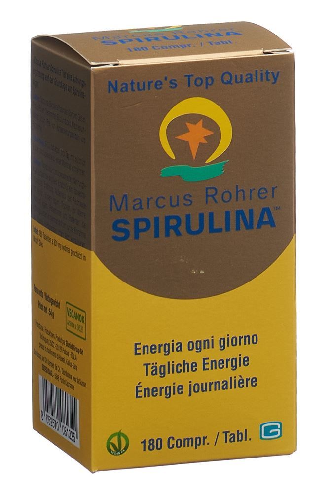 MARCUS ROHRER Spirulina Tabl (nouveau) 180 pièces MARCUS ROHRER Spirulina Tabl (nouveau) 180 pièces