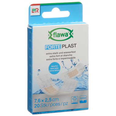 Flawa Forte Plast 2.5x7.6cm transparent 20 pièces