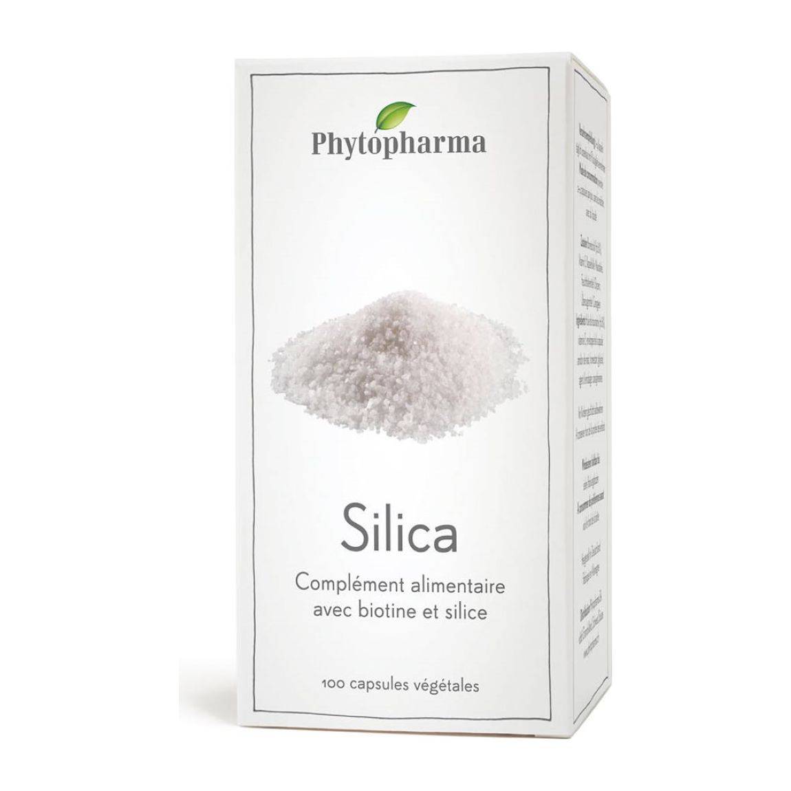 PHYTOPHARMA Gélules de silice 100 pièces PHYTOPHARMA Gélules de silice 100 pièces