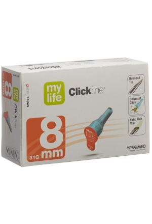 mylife (PI-APS) CLICKFINE Pen Nad 8mm 31G 100 pièces mylife (PI-APS) CLICKFINE Pen Nad 8mm 31G 100 pièces