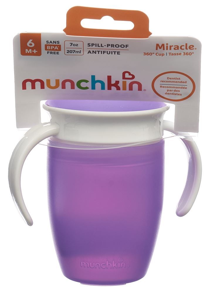 MUNCHKIN Miracle 360° Trinkb 207ml anti-débordement 6M+