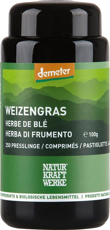 NATURKRAFTWERKE Herbe de blé pressée Demeter 250 pièces NATURKRAFTWERKE Herbe de blé pressée Demeter 250 pièces