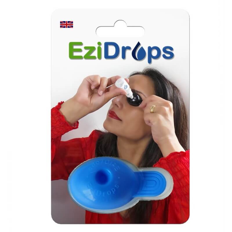Applicateur de gouttes oculaires Ezidrops bleu Applicateur de gouttes oculaires Ezidrops bleu