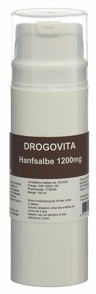 DROGOVITA Pommade au chanvre 1200 mg Disp 150ml DROGOVITA Pommade au chanvre 1200 mg Disp 150ml