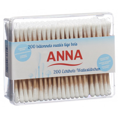 Anna Cotons-tiges bois 200 pièces Anna Cotons-tiges bois 200 pièces