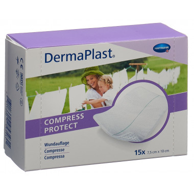 DermaPlast Compress Protect 7.5x10cm 15 pièces DermaPlast Compress Protect 7.5x10cm 15 pièces