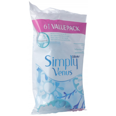 Gillette Simply Venus2 rasoir jetable 6 pièces Gillette Simply Venus2 rasoir jetable 6 pièces