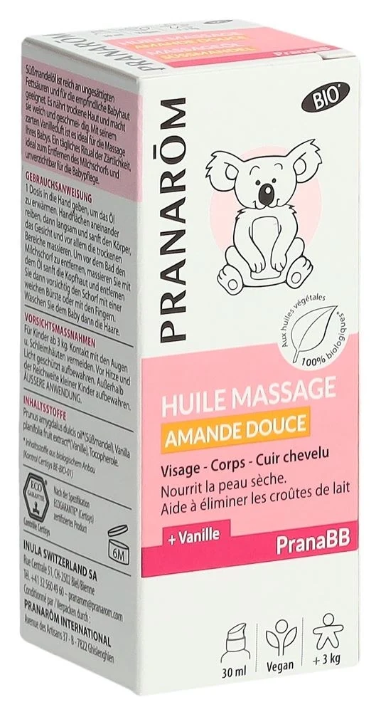 PRANAROM PranaBB Crème de massage pour étirements bio 100 ml