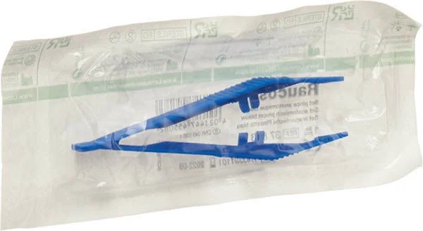 Raucoset pincette anatomique bleu stérile
