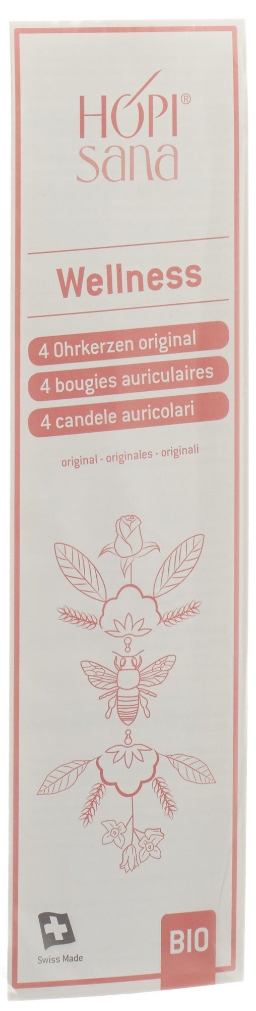 Bougies auriculaires roses Hopisana Wellness 4 pièces