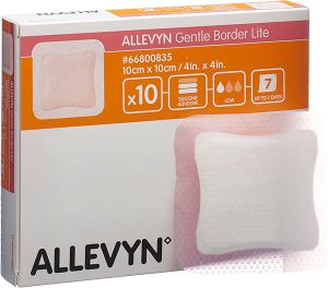 Allevyn Gentle Border Lite 10x10cm 10 pièces