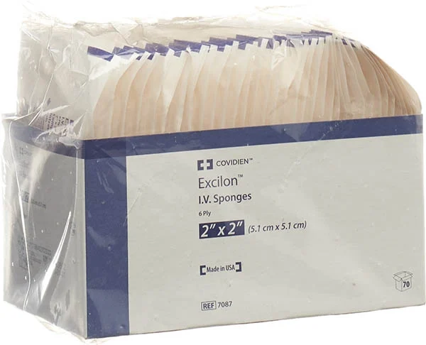 EXCILON Compresses fendues 5 x 5 cm stériles 35 x 2 pièces