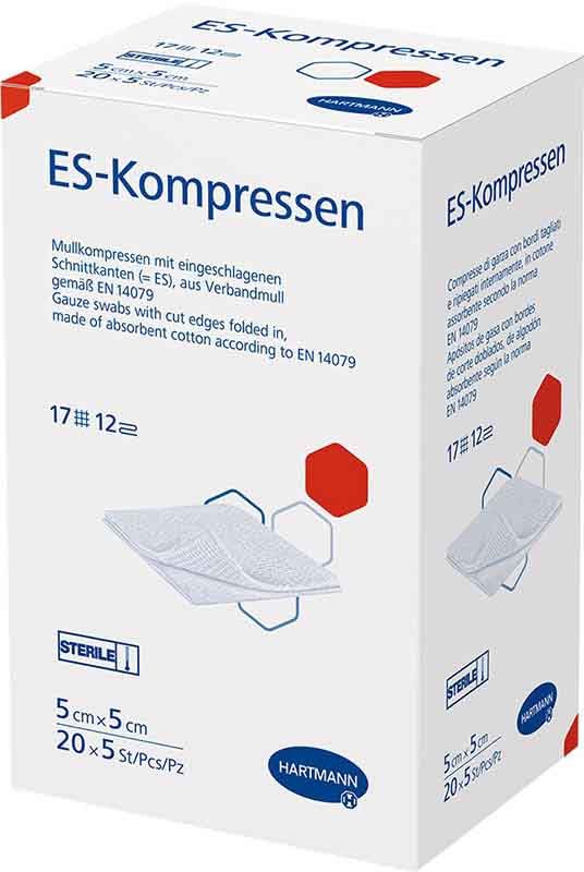 HARTMANN ES-Compresse T17 5x5cm 12f st 25 x 2 pièces