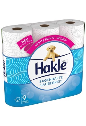 Papier hygiénique Hakle Propreté légendaire blanc FSC 9 pièces