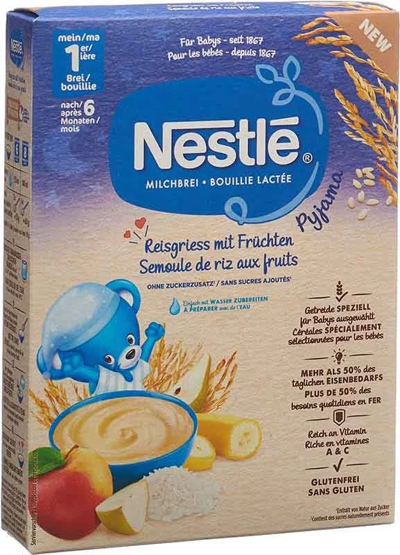 Nestlé Semoule de riz Pyjama aux fruits 6M 250 g