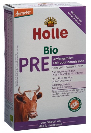 Lait initial bio Holle PRE boîte 400g Lait initial bio Holle PRE boîte 400g