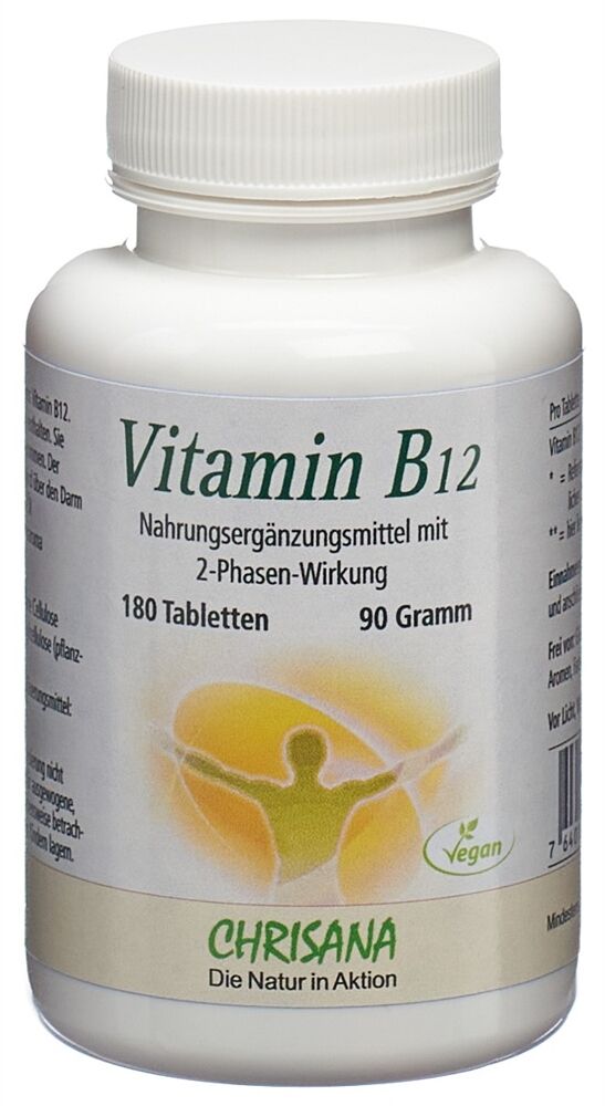 Chrisana Vitamine B12 comprimé 500mcg 180 pièces Chrisana Vitamine B12 comprimé 500mcg 180 pièces