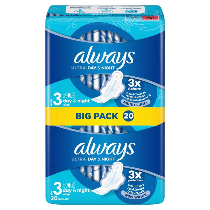 ALWAYS Ultra Binde Night ailes BigP (nouveau) 20 pces