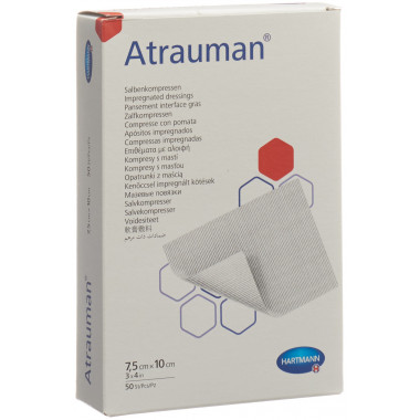 Compresses de pommade Atrauman 7.5x10cm stérile 50 pièces Compresses de pommade Atrauman 7.5x10cm stérile 50 pièces