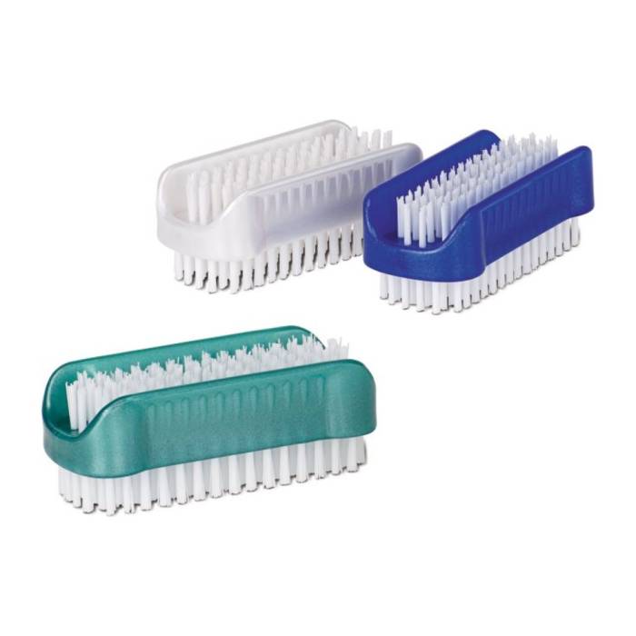 Brosse à main Trisa double face sur support Styro Brosse à main Trisa double face sur support Styro