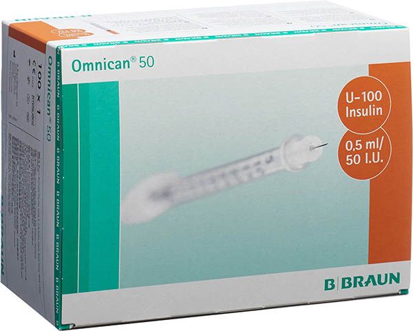 OMNICAN Insuline 50 0.5ml 0.3x8mm G30 en vrac 100 x