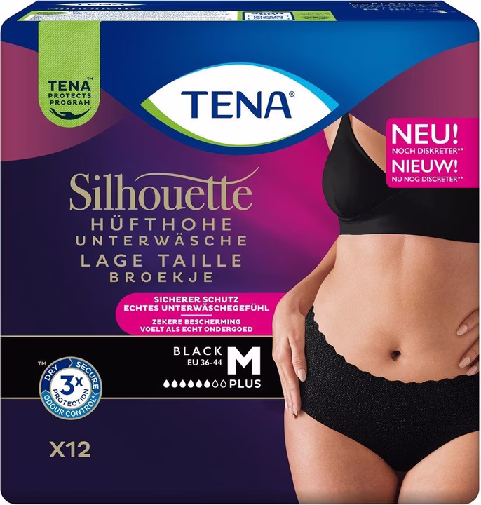 TENA Silhouette Plus M 75–100 cm blau 2 x 12 Stück