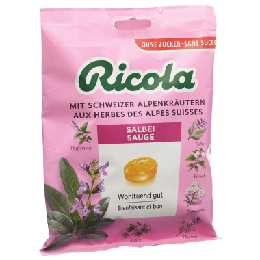 Ricola Sauge Bonbons aux herbes sans sucre avec stévia sachet 125g