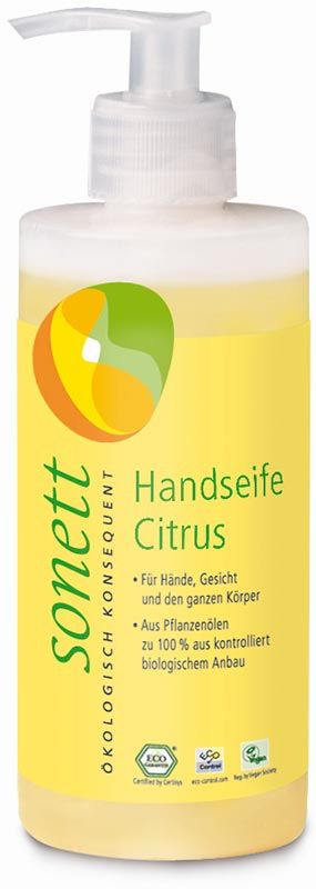 Sonett Savon pour les mains Citrus Distributeur à pompe 300ml Sonett Savon pour les mains Citrus Distributeur à pompe 300ml