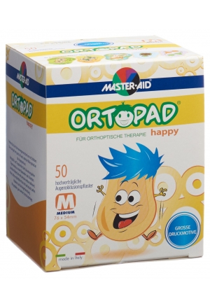 Pansement occlusif Ortopad Happy moyen 50 pièces