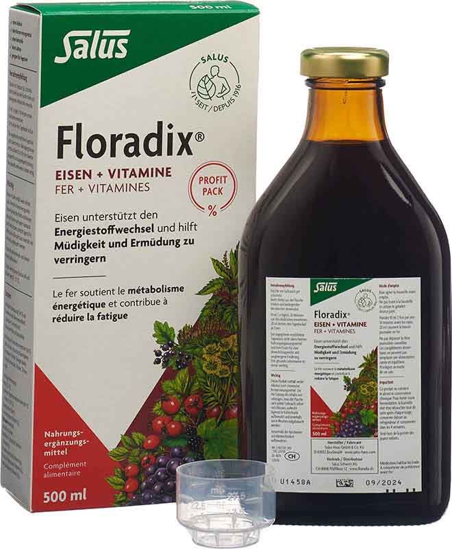 Floradix Fer + Vitamines Profit 500ml Floradix Fer + Vitamines Profit 500ml