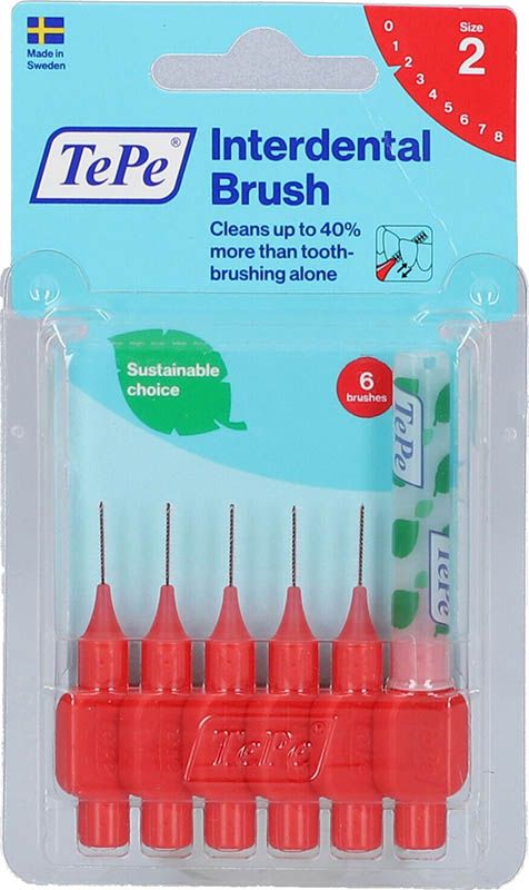 Brosse interdentaire TePe 0.5mm rouge 6 pièces
