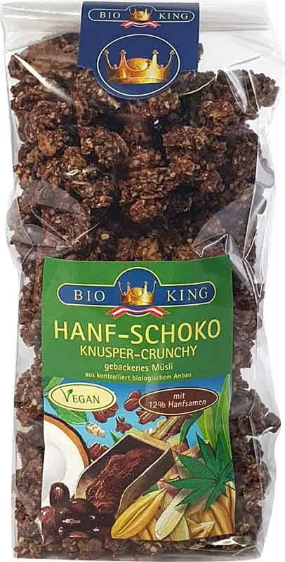 BioKing Knusp Crunch Chanvre Chocolat Bio 375g